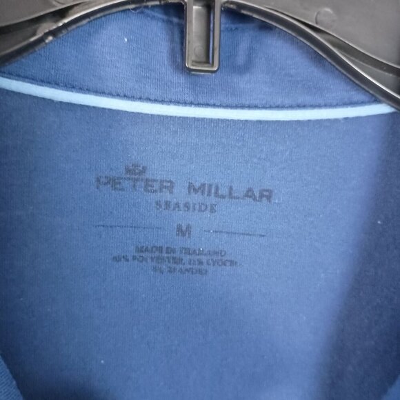 Peter Millar Seaside Polo Shirt Men’s M Royal Blue Performance Golf Casual - Picture 4 of 4